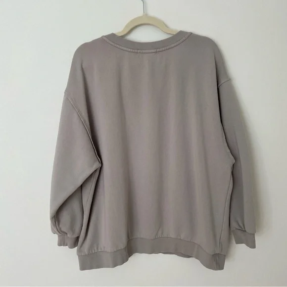 Jackson Rowe Relaxed V-Neck Sweater in Taupe - Picture 9 of 10